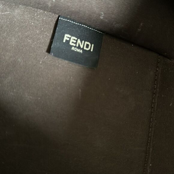 Fendi Sunshine Shopper Tote Canvas Medium Brown - Picture 2 of 6